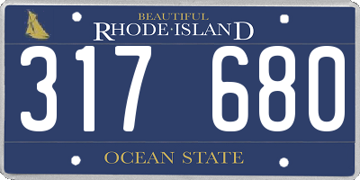 RI license plate 317680