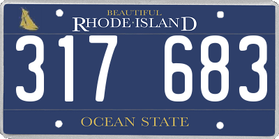 RI license plate 317683