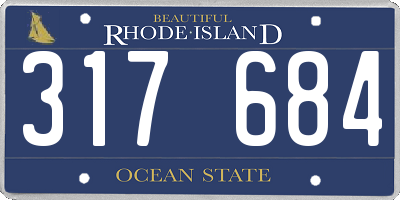 RI license plate 317684