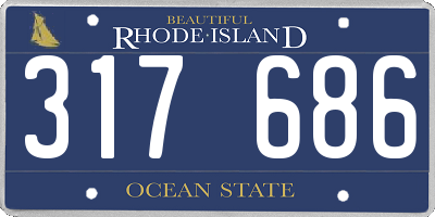 RI license plate 317686