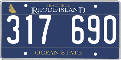 RI license plate 317690