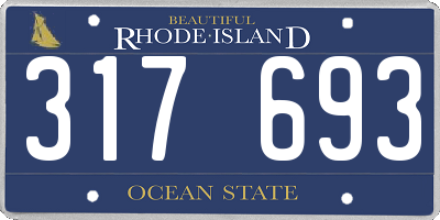 RI license plate 317693
