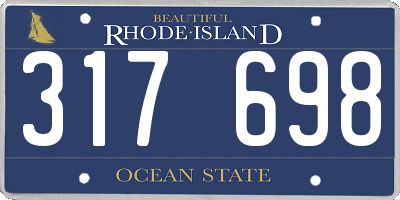 RI license plate 317698