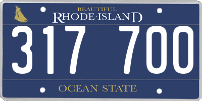 RI license plate 317700