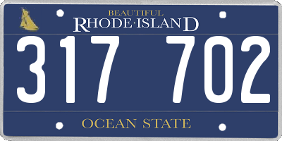 RI license plate 317702