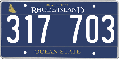 RI license plate 317703