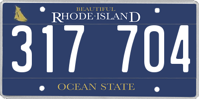 RI license plate 317704