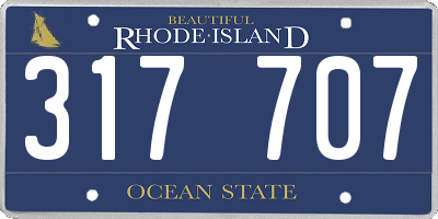 RI license plate 317707