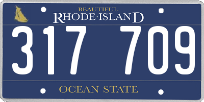 RI license plate 317709