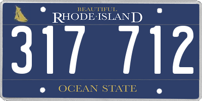 RI license plate 317712