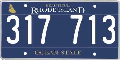 RI license plate 317713