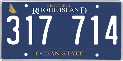 RI license plate 317714