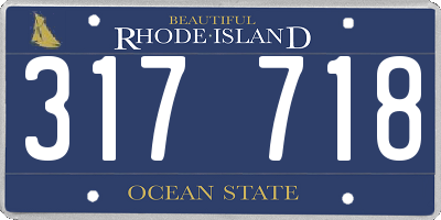 RI license plate 317718