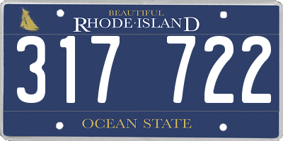 RI license plate 317722