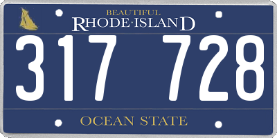RI license plate 317728