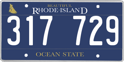 RI license plate 317729