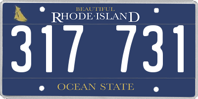 RI license plate 317731