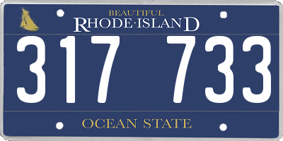 RI license plate 317733