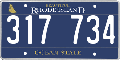 RI license plate 317734