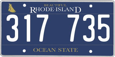RI license plate 317735