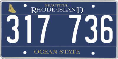 RI license plate 317736
