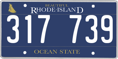 RI license plate 317739