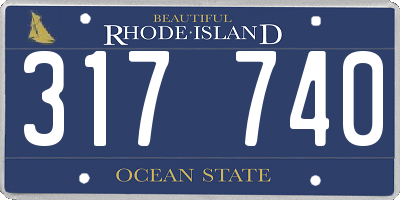 RI license plate 317740