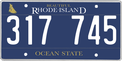 RI license plate 317745