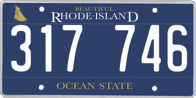 RI license plate 317746