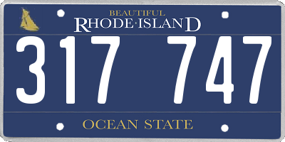 RI license plate 317747