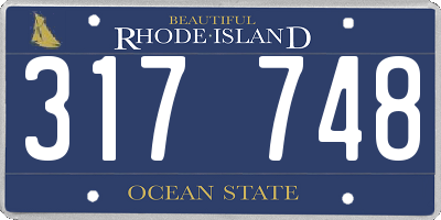RI license plate 317748