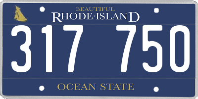 RI license plate 317750