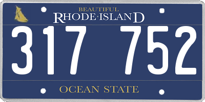 RI license plate 317752