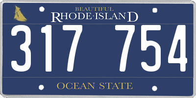 RI license plate 317754