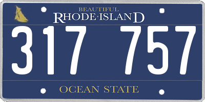 RI license plate 317757