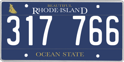 RI license plate 317766