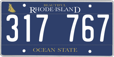 RI license plate 317767