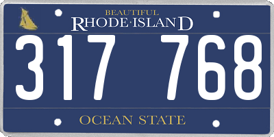 RI license plate 317768