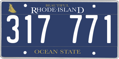 RI license plate 317771