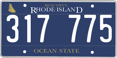 RI license plate 317775
