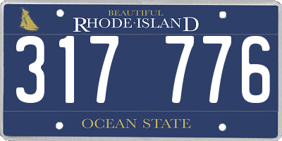 RI license plate 317776