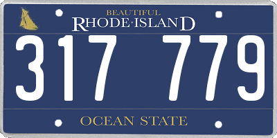 RI license plate 317779