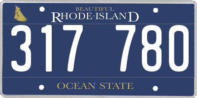 RI license plate 317780