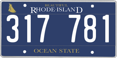 RI license plate 317781