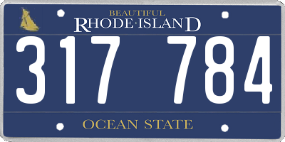 RI license plate 317784