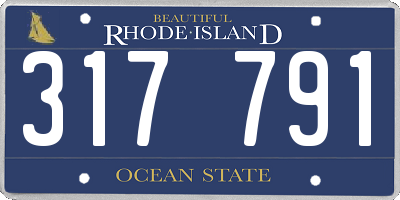 RI license plate 317791