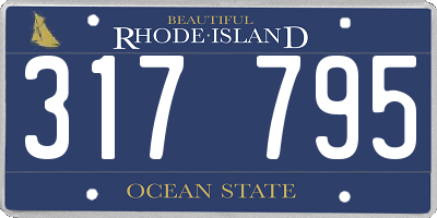 RI license plate 317795