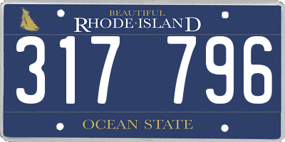 RI license plate 317796
