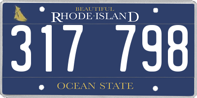 RI license plate 317798
