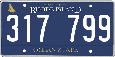 RI license plate 317799